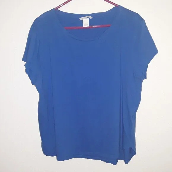 H&M Tops Basic H M Ladies Large Blue Tshirt Poshmark